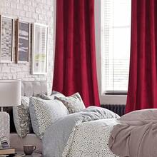 63 Inch Length Berry Color Block Rod Pocket Thermal Insulated Window Drapes Set Living Room/Bedroom/Dining Room, W52 X L63, 2 Panels, Home Decor - Hot Pink - View 3