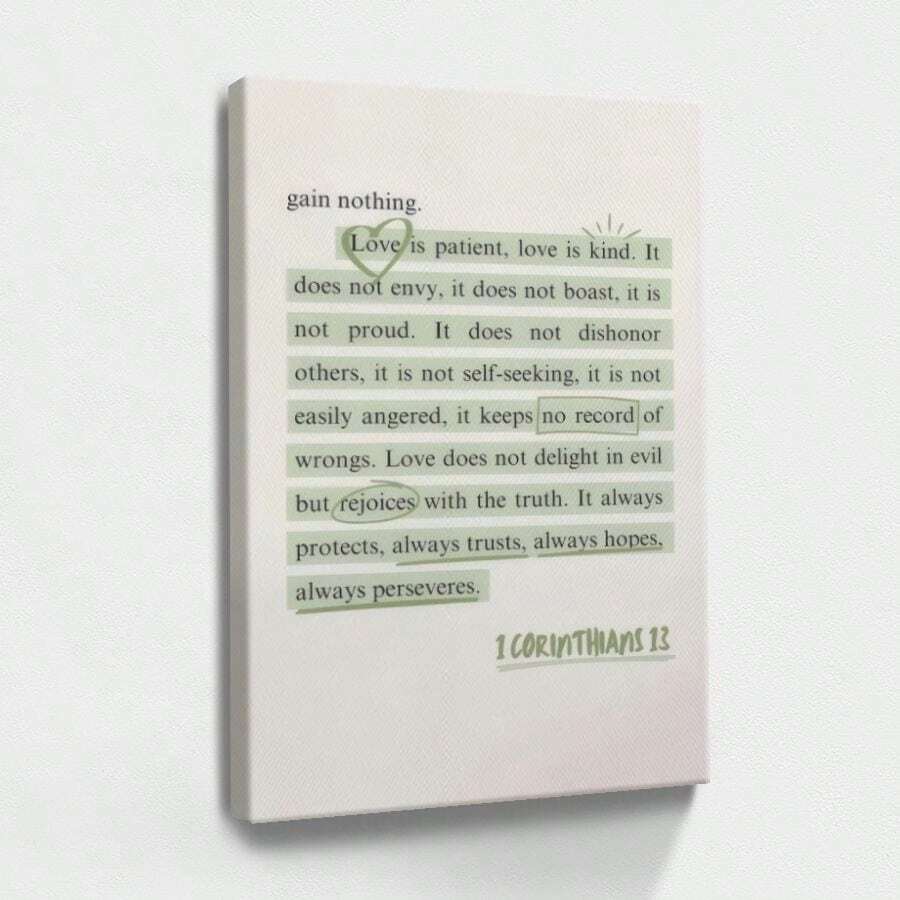 1PC Green Christian Wall Art Sage Green Wall Prints Bible Verse Print Bible Verse Gifts Christian Aesthetic Wall Art Room Decor Framed Canvas Poster - Framed, Vertical - Framed Canvas - 查看 1