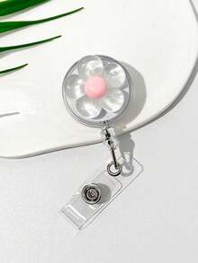 Cute And Multi-Colored Flower Pattern Telescopic Clip, Automatic Rebound Clip, Suitable For Students, Doctors, Nurses, Occupations, Work ID Cards, Campus Cards, Name Tags, Certificates, Card Cases, As Gifts For Friends, Colleagues, Couples, And Classmates On Festivals - Multicolor - View 19