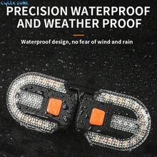 自行车无线遥控转向灯尾灯，可拆卸尾灯带喇叭，刹车灯，USB充电，适用于自行车、摩托车、山地车夜骑警示灯 - 彩色 - 查看 10