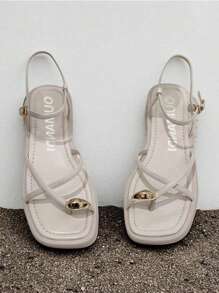 2025 Summer New Toe Loop Roman Sandals For Women, Fairy Style Flat Soft Sole Beach Slippers, INS