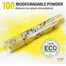Cañones de pólvora amarillos para entrega local, Cañones de humo para fiestas WERISE de 12 pulgadas, Cañones de pólvora para fiestas de cumpleaños, bodas, graduaciones y celebraciones, 2 unidades - Amarillo - Ver 4