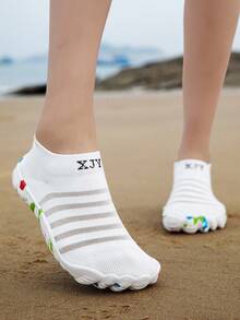 新款儿童透气沙滩游泳户外涉水防滑耐用速干水鞋 - 白色 - 查看 3