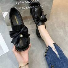 英国スタイルの小さな革靴女性 2025 春の新フレンチローファーフラット片足ソフトソールソフト表面シングルシューズ - ブラック - チェックする 6