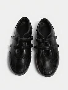 2025春季新款复古红色百搭玛丽珍鞋，女士休闲圆头平底鞋[请参考尺码表，尺码偏小]，芭蕾平底鞋