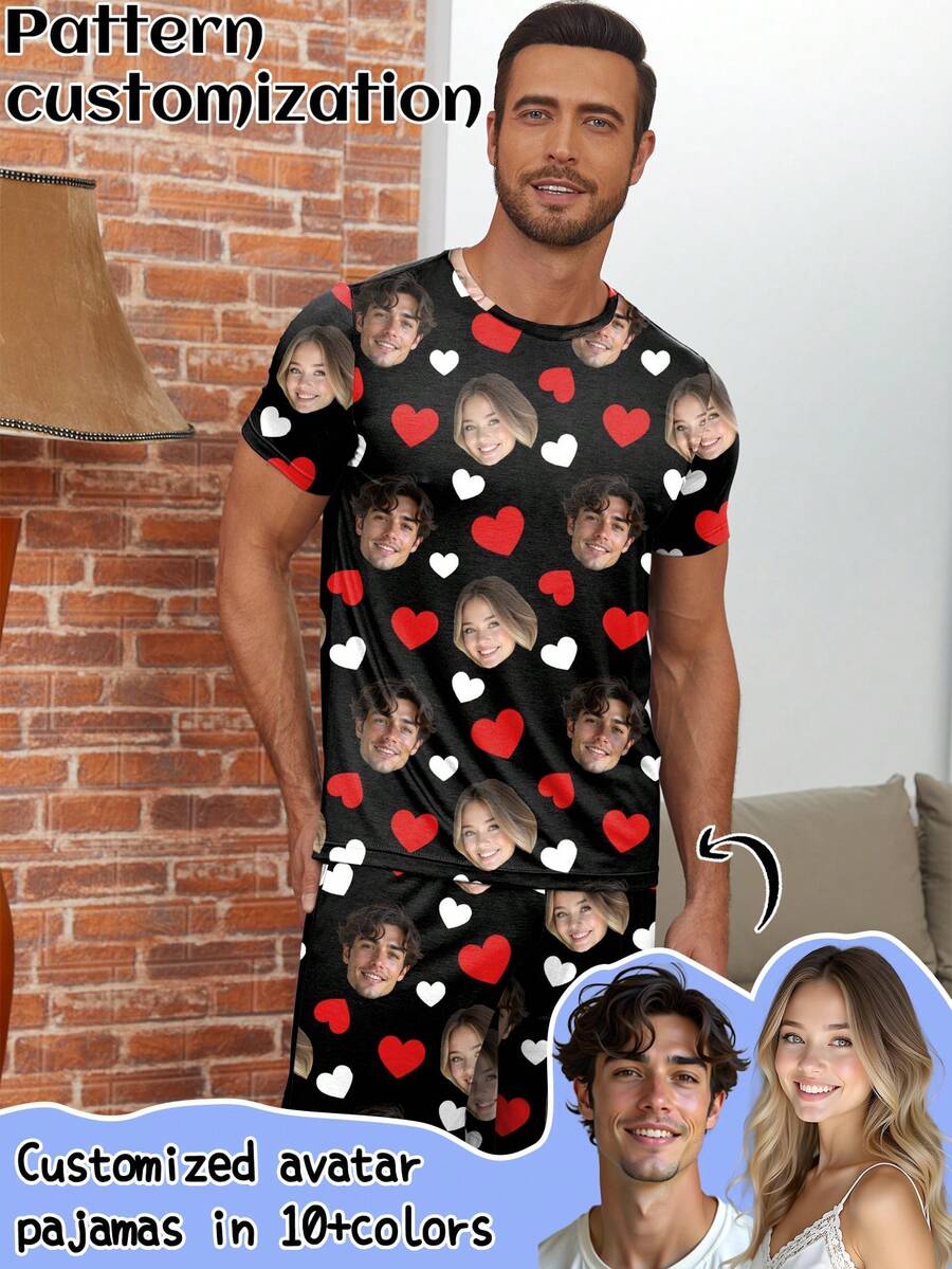 Customized Men's Suit Set, Personalized With Pet, Character, Or Portrait Designs, Holiday/Father's Day Gift, Easy Comfort, Fall/Winter