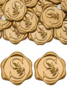 30/50pcs Letter Wax Seal Stickers, Gold Foil Self-Adhesive Wax Seal Stickers, Envelope Sealing Stickers, Gold Foil Stickers, Suitable For Thanksgiving Cards/Gift Wrapping/Wedding Engagement Party Invitations, Birthday Parties, Christmas And Other Occasions. - Bronze - View 15