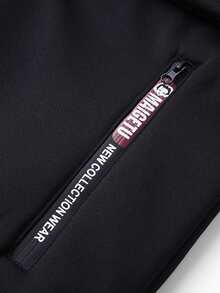 New Autumn/Winter Sherpa Thermal Lined Hooded Cardigan Jacket - Black - View 8