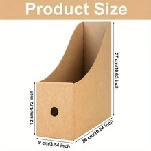 1/5 件牛皮纸杂志架 - 耐用、防水的文件整理器，适用于办公室和家庭存储、返校用品、学校用品、开学第一天 - 多色 - 查看 6