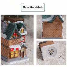 1 قطعة من بيت الثلج المضيء من الراتنج، ديكور عيد الميلاد، بيت صغير مضيء لعيد الميلاد، مناسب لحفلات العطلات وحفلات عيد الميلاد وديكور المشاهد والديكور المنزلي وهدايا الحفلات، ديكور حفلة عيد الميلاد الممتع، عيد ميلاد سعيد، السنة الجديدة سعيدة، هدية عيد الميلاد، زينة عيد الميلاد، ديكور غرفة الشتاء