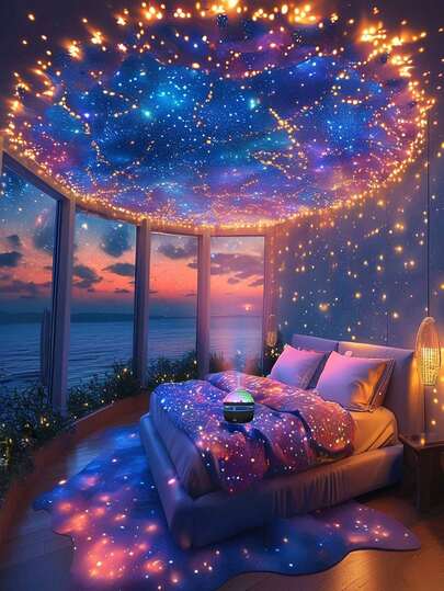 Projecteur D'eau Dynamique USB Avec Télécommande - Projection De LED RVB Vibrante Pour La Décoration De La Maison, Les Divertissements Et L'ambiance Romantique, Plastique ABS Sûr, éclairage De Divertissement | Effet D'ondulation De L'eau | Corps En Plastique ABS