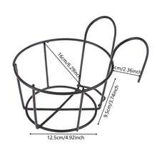 Iron Hanging Flower Bracket Durable Balcony Hanging Garden Shelf For Outdoor Wall Decor