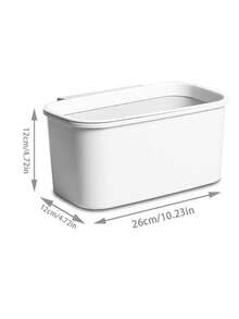 1pc Bedside Plastic Storage Basket, Bed Organizer Box, Headboard Shelf, Hanging Waste Bin - Multicolor - View 8