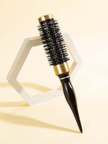 1 件黑色圆形刷子，用于卷发和分区，专业造型刷，耐热刷毛，用于吹干和控制卷度，轻质滚刷，用于打造自然卷发、波浪和蓬松造型，符合人体工程学的手柄设计，握感舒适，是沙龙专业人士和家庭使用的理想美发工具，适用于直发、卷发、浓密或细发，防静电刷，用于顺滑造型和头发分离，返校、旅行度假必备品，女士发饰