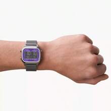 Fossil Men's Multifunction Quartz Watch. Men's Chronograph Date Display Alarm Square Watch. Stainless Steel Strap.