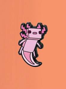 1PC Cute Hexagonal Salamander Enamel Brooch Pixel Animal Brooch Suitable As A Gift For Friends - DL120 - View 6