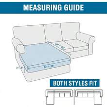 2025 New Sectional Couch Covers 8 Pieces Stretch Sofa Covers Sectional Sofa Set Separate L Shaped Couch Cover Both Left/Right Couch (And Back: 1 Chaise + 3 Sofa, Ivory), Modern Comfortable Sofa Covers - Storm Blue - 查看 3