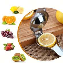 Premium Stainless Steel 1pc Manual Juicer - Hand Press Lemon Squeezer, Fruit Juice Extractor For Fresh Juice, Home Kitchen Tool Durable Stainless Steel Manual Citrus Juicer - Lemon & Orange Squeezer For Fresh Juice, Easy-To-Use Kitchen Tool With Ergonomic Handle, Perfect For Outdoor Events & Parties, Outdoor Cooking Accessory | Sleek Metallic Finish | Durable Construction, Lemon Juice Squeezer - Silver - View 8