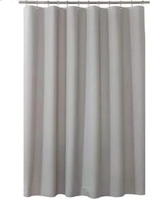 Stall Shower Curtain 54x78, Plastic, Thick PEVA, Heavy Duty With 2 Weighted Stones And 9 Grommets - Grey - View 1