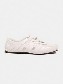 2025春季新款复古红色百搭玛丽珍鞋，女士休闲圆头平底鞋【尺码偏小，请参考尺码表】，芭蕾平底鞋