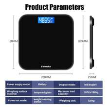 Smart Scale For Body Weight Digital Bathroom Scale With Blue LCD Backlight Display Highly Accurate Body Weight Scale Body Fat Scale Temperature Indication Corner Design 400lbs (Black) - Light Grey - View 2