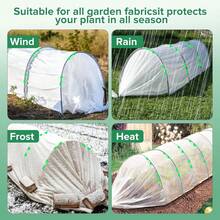 90pcs Greenhouse Hoop Planting Tunnel Garden Kit With Nails And Detachable Fiberglass Growing Tunnels Reusable Cold Frame For Winter Frost Protection Elevated Bed Gardening Plants Grow Tent