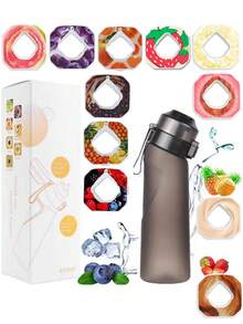 1pc 650 Ml Air Bottle Tritan Water Bottle Scented Pods Air Scent 0 Sugar Fruit Flavour Up Tritan Plastic Water Drink Bottle With Fragrance Drink More Water