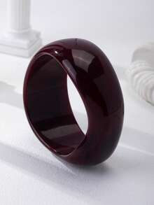 1 Pc Resin Chunky Bangle Cuff Bracelet Irregular Shape Arm Band Jewelry For Women - Multicolor - View 2