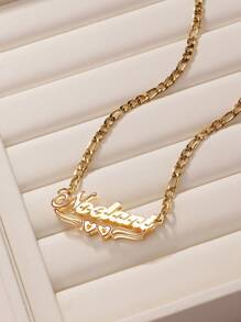 1 pièce Collier pendentif avec motif personnalisé de nom anglais, plusieurs styles disponibles, convient pour diverses occasions et pour un usage quotidien, cadeau parfait pour les festivals, bijou haut de gamme et raffiné
