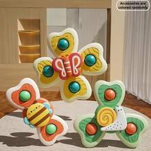 1/3 件彩色吸盘陀螺玩具 - 有趣的昆虫和自然主题陀螺，适合青少年 - 非常适合浴缸、餐桌和浴室玩耍，非常适合万圣节、感恩节和圣诞节礼物 - 彩色 - 查看 12