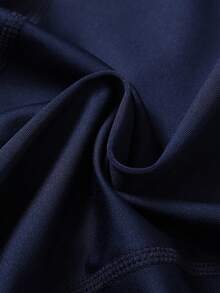 加大码拉链长袖运动夹克，女士紧身拇指孔袖口健身瑜伽跑步运动服外套春季款 - 寶藍色 - 查看 10