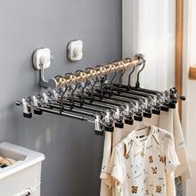 50 pezzi Grucce per pantaloni in acciaio inossidabile con fermagli regolabili, inodore e facili da usare, rastrelliera in metallo per asciugatura, gruccia per pantaloni rivestita in plastica, portapantaloni invisibile per uso domestico con fermaglio per biancheria intima, gruccia per pantaloni, abiti, sciarpe e gancio antiscivolo resistente, adatto per bagno, camera da letto, armadio, dormitorio