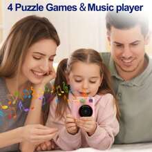 Kit de cámara digital de impresión instantánea - , videoselfie con cable USB, función de temporizador - regalo de Navidad ideal, accesorios de cámara