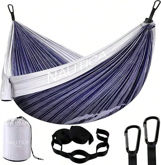 Nautica Full Comfort Double Hammock - Sugar Swizzle/Maritime Blue - View 1