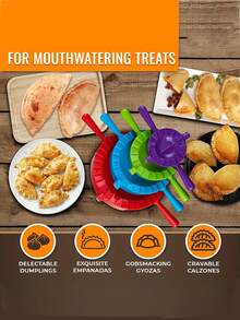 1pc-Multi-Functional Dough Press Machine Mold, Dumpling Press Machine, Handmade Pie Mold, Used For Making Dumplings, Pies And Leeks - Multicolor - View 5