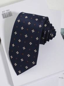 1pc Men's Fashion Floral Jacquard Pattern Necktie, Suitable For Suit, Formal Attire, Business, Wedding, Casual Occasions Men Necktie