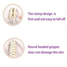 Brown Water Ripple Synthetic Ponytail Hair Tie Synthetic, Heat-Resistant, Fluffy Curly Hair, Adjustable Claw Clip, Daily Use, Holiday Occasions - Multicolor - View 5