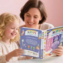 beartale 一套儿童推拉滑动互动游戏书，河马主题探索游戏书，一本引人入胜的幼儿刷牙互动书，包含推、拉、滑等设计，集活动书和早教玩具于一体，配有生动插图。 - 彩色 - 查看 13