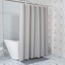 Stall Shower Curtain 54x78, Plastic, Thick PEVA, Heavy Duty With 2 Weighted Stones And 9 Grommets - Grey - View 7