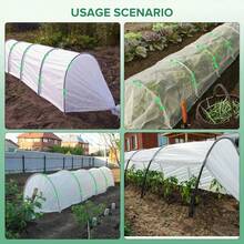 90pcs Greenhouse Hoop Planting Tunnel Garden Kit With Nails And Detachable Fiberglass Growing Tunnels Reusable Cold Frame For Winter Frost Protection Elevated Bed Gardening Plants Grow Tent