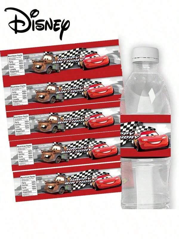 Disney 10pcs Disney Cars Theme Label Stickers Water Bottle Stickers Party Decorations, Suitable For Party Decorations, Wedding Decorations, Suitable For Graduation Season, Wedding Season, Party Supplies, A Must-Have Party Decoration For Disney Fans Party