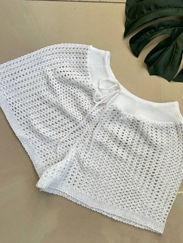 Saidinha shorts de tricô   Praia  Férias