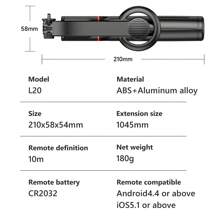 AXNEN 40英寸磁吸自拍杆三脚架，伸缩式磁吸自拍杆三脚架，带无线遥控器，兼容 15/14/13/12系列，MagSafe保护壳