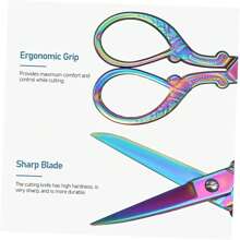 Vintage Style Fabric Scissors, Professional Stainless Steel Sewing Tool For Stitching, Patching And Altering Clothes, Colorful Design Suitable For Crafting And Quilting