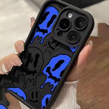 Funda de teléfono móvil de silicona suave con patrón de rostro alegre de dibujos animados, adecuada para iPhone 16/16 PLUS/16 pro/16 PROMAX, 15/15 plus/15 pro/15 PROMAX, 14/14 Plus/14 Pro/14 ProMax, 13/13 Pro/13 ProMax, 12/12 Pro/12 ProMax, 11/11 Pro/11 Pro, con protección contra caídas y golpes. - 1 pieza - Ver 4