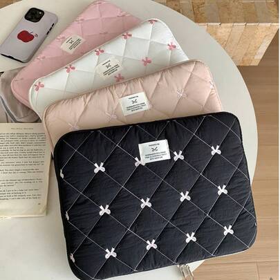 蝴蝶结笔记本电脑内袋适用于 iPad/ 10/11 英寸、13/14 英寸、15/15.6 英寸，可爱笔记本电脑包