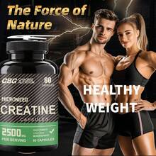 Micronized Creatine For Women And Men | Gym & Workout Supplements | Formula Blend Of Creatine Monohydrate 7500Mg (60 Capsules One Bottle) - 2 chiếc (Ưu đãi hơn) - Xem 2