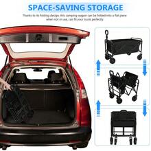 NetHong HI-Q Heavy-Duty Folding Fishing Cart With Tow Bar For Garden, Camping, Festival And Beach