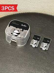 3pcs Panda Painted Design TPU Charger Protective Case, Compatible With 20W UK-Plug Charger Cable Protector Charger Accessories Phone Accessories - Multicolor - View 4