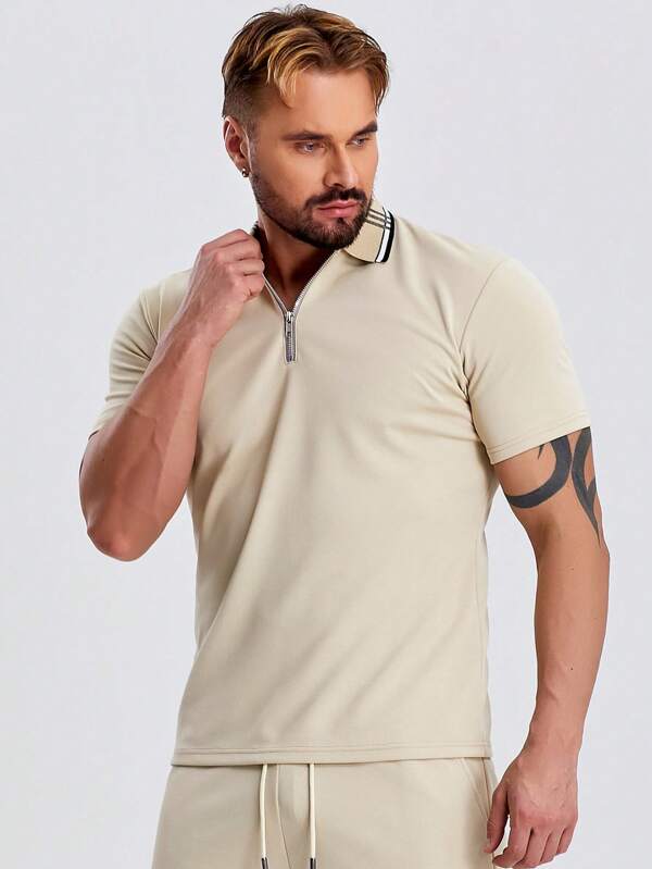 ALLELMS Men's Polo Shirt Summer Lightweight Fashion Casual Short Sleeve Polo For Men
